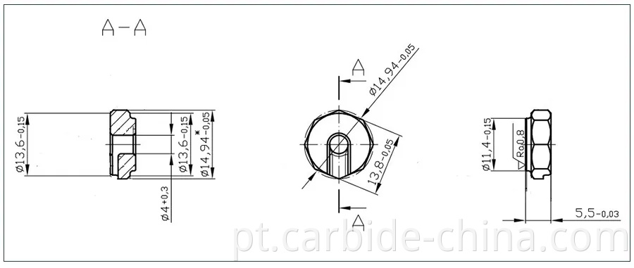 drawing of carbide thrust block